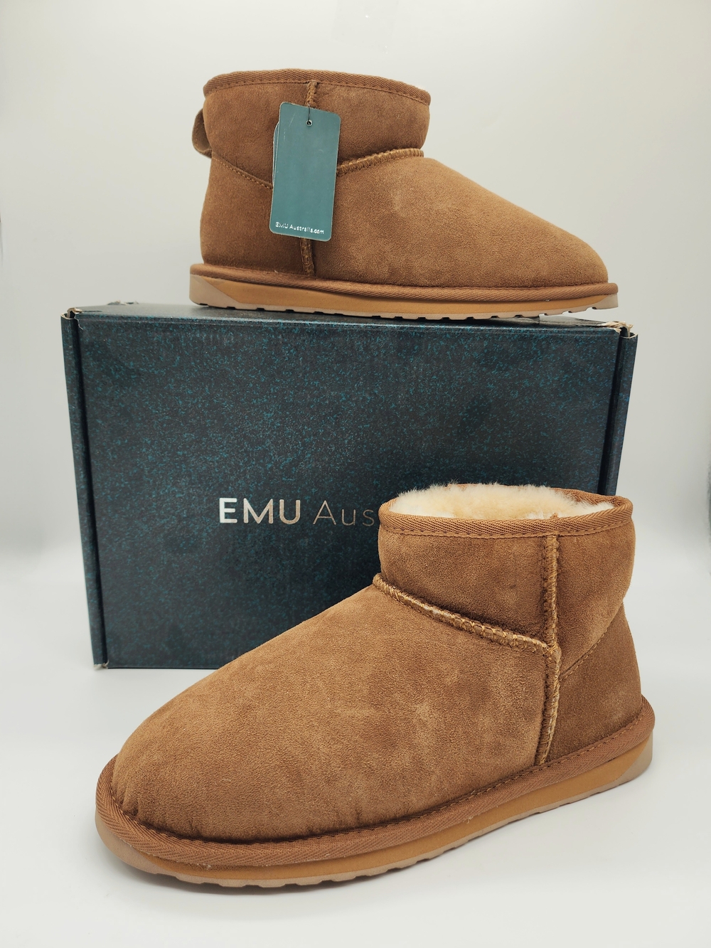 Emu Australia Stinger Micro Boots Chestnut Size 8 NEW